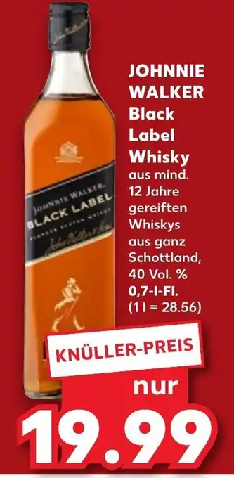 Kaufland JOHNNIE WALKER Black Label Whisky 0,7 L Angebot