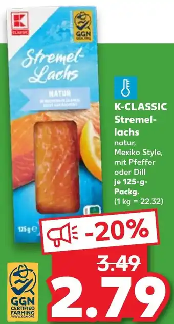 Kaufland K-CLASSIC Stremel Lachs 125 g Packg. Angebot