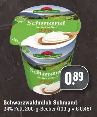 Edeka Neukauf Schwarzwaldmilch Schmand 200g Becher Angebot