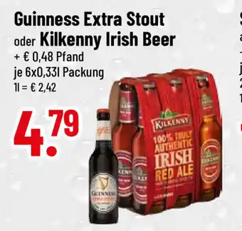 trinkgut Guinness Extra Stout oder Kilkenny Irish Beer 6*330ml Angebot