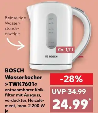 Kaufland BOSCH Wasserkocher >>TWK7601<< Angebot