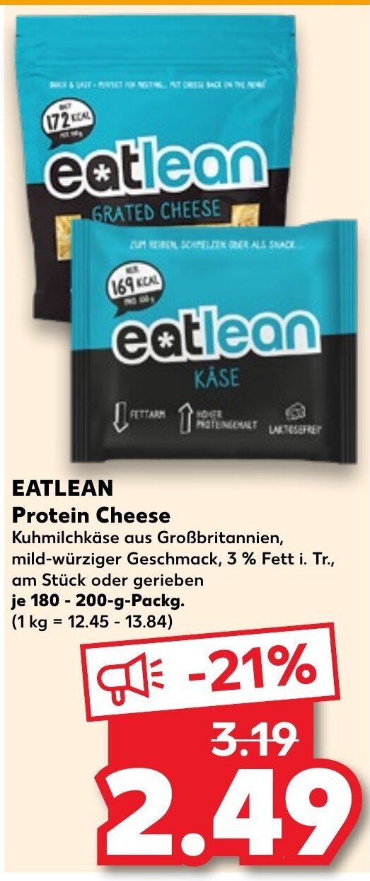 EATLEAN Protein Cheese 180200 g Packg. Angebot bei Kaufland