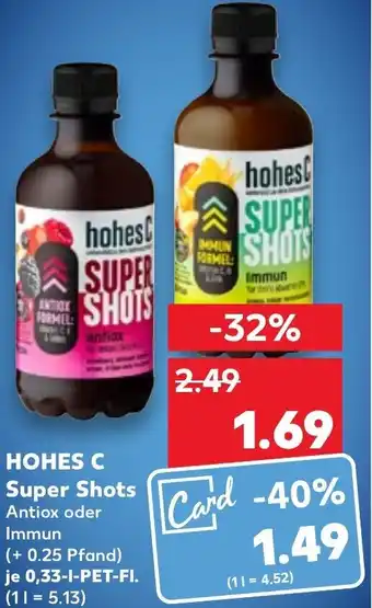 Kaufland HOHES C Super Shots 0,33 L Angebot