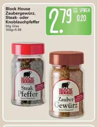 WEZ Block House Zaubergewürz, Steak oder Knoblauchpfeffer 50g Angebot