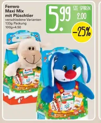 WEZ Ferrero Maxi Mix mit Plüschtier 133g Angebot