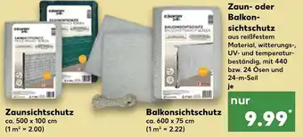 Kaufland Zaun- oder Balkonsichtschutz Angebot