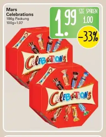 WEZ Mars Celebrations 186g Angebot