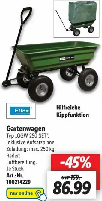 Lidl Güde Gartenwagen „GGW 250 SET" Angebot