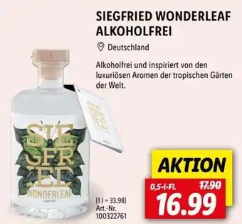 Lidl SIEGFRIED WONDERLEAF ALKOHOLFREI 0,5 L-Fl. Angebot