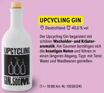 Lidl UPCYCLING GIN 0,5 L-Fl. Angebot