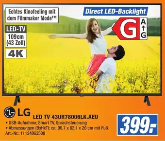 Expert Technomarkt LG LED TV 43UR78006LK.AEU Angebot