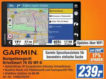 Expert Technomarkt GARMIN Navigationsgerät DriveSmart 76 EU MT-D Angebot