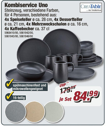 Poco CREATABLE Kombiservice Uno Angebot