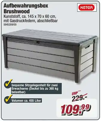 Poco Keter Aufbewahrungsbox Brushwood Angebot