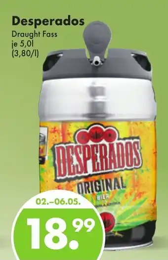 Trink und Spare Desperados Draught Fass 5L Angebot