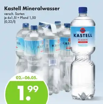 Trink und Spare Kastell Mineralwasser 6*1.5L Angebot