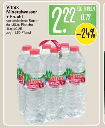 WEZ Vitrex Mineralwasser + Frucht  6x1,5L Angebot