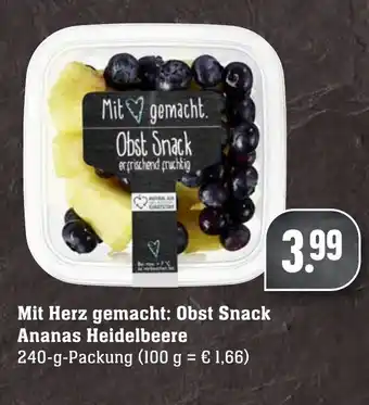 Edeka Neukauf Obst Snack Ananas Heidelbeere 240g Angebot