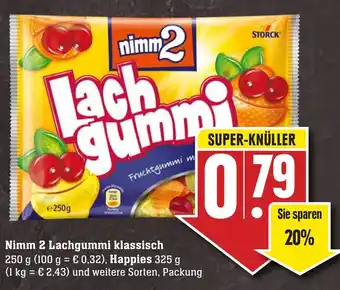 Edeka Neukauf Nimm2 Lachgummi klassisch 250g oder Happies 325g Angebot