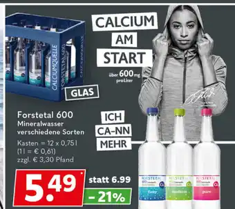 Getränkeland Forstetal 600 Mineralwasser 12*750ml Angebot