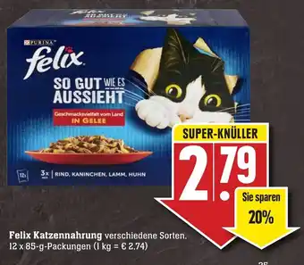 Edeka Neukauf Felix Katzennahrung 12x85g Angebot