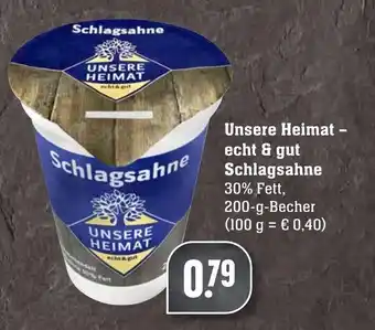 Edeka Neukauf Unsere Heimat echt & gut Schlagsahne 200g Becher Angebot