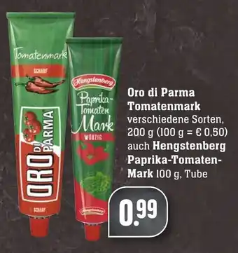 Edeka Neukauf Oro di Parma Tomatenmark 200 g auch Hengstenberg Paprika Tomaten Mark 100g Angebot