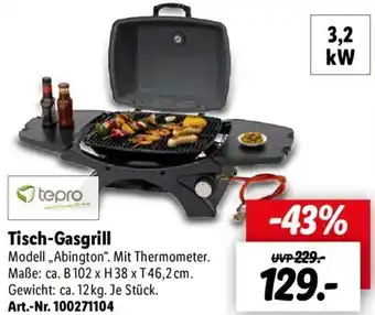 Lidl tepro Tisch-Gasgrill ,,Abington" Angebot