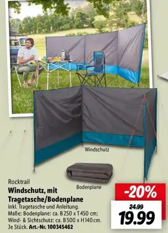 Lidl Rocktrail Windschutz, mit Tragetasche/Bodenplane Angebot