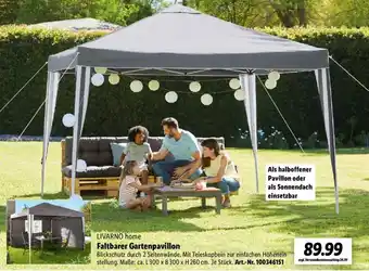 Lidl LIVARNO home Faltbarer Gartenpavillon Angebot