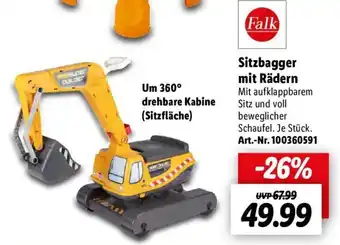 Lidl Falk Sitzbagger mit Rädern Angebot