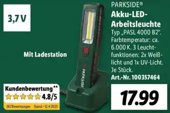 Lidl PARKSIDEⓇ Akku-LED- Arbeitsleuchte ,PASL 4000 B2" Angebot