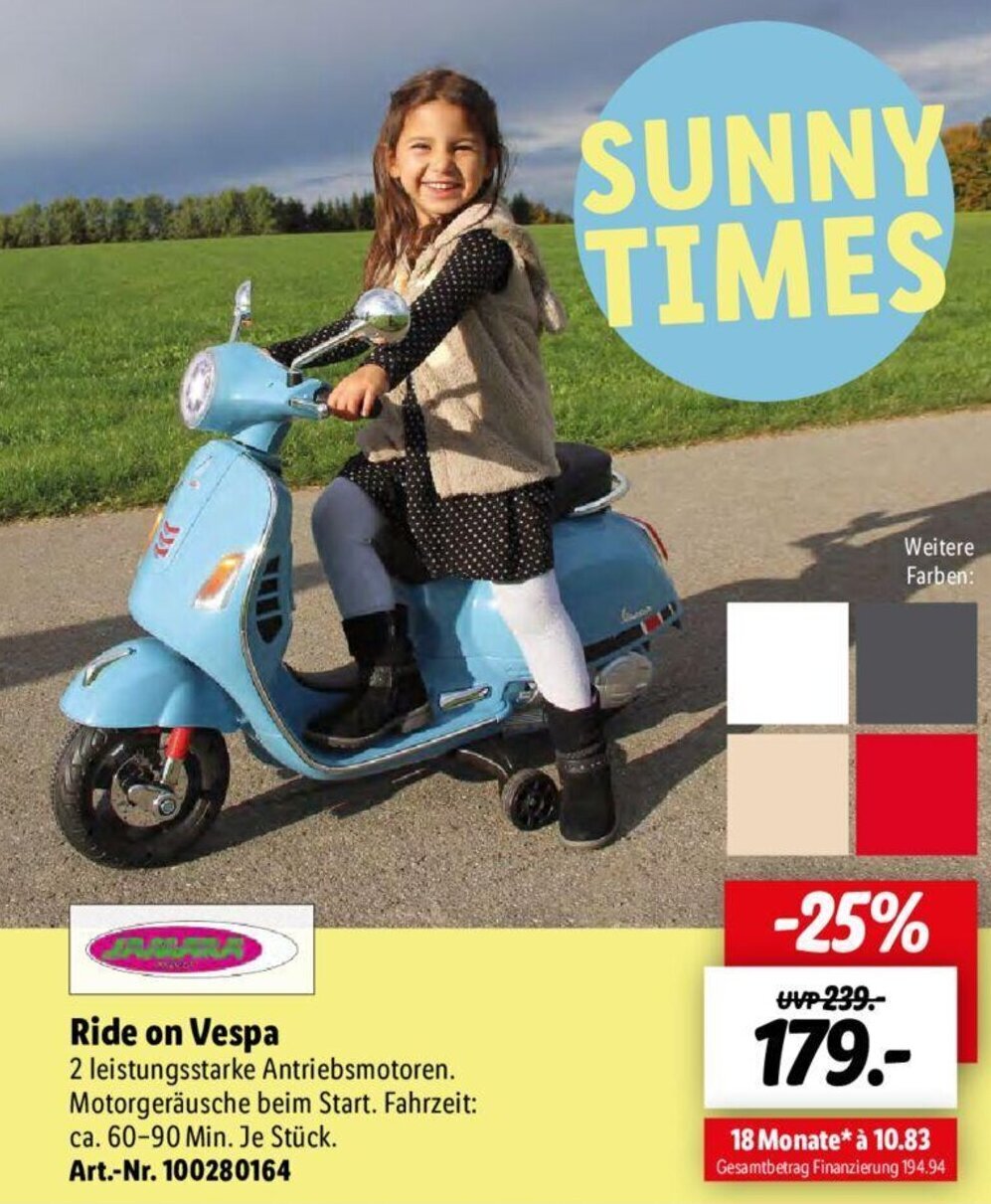 Lidl Jamara Ride on Vespa Angebot