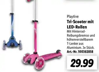 Lidl Playtive Tri-Scooter mit LED-Rollen Angebot