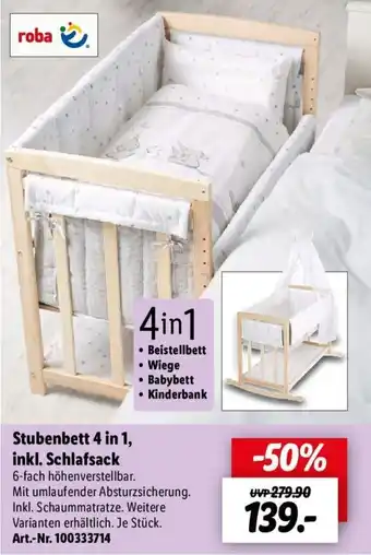 Lidl roba Stubenbett 4 in 1, inkl. Schlafsack Angebot