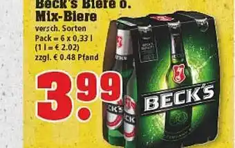 trinkgut Beck's Biere o. Mix-Biere Angebot