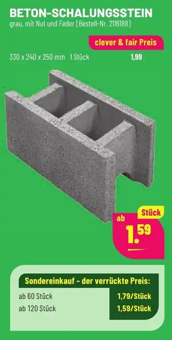 Leitermann Baumarkt BETON-SCHALUNGSSTEIN Angebot