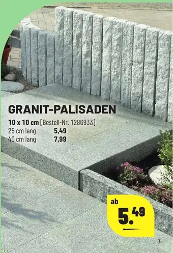 Leitermann Baumarkt GRANIT-PALISADEN Angebot