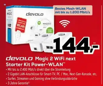 Euronics XXL Devolo Magic 2 Wifi next Starter Kit Power WLAN Angebot