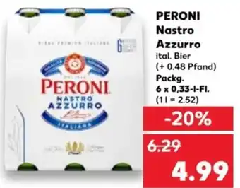 Kaufland PERONI Nastro Azzurro 6x0,33 L-Fl. Angebot