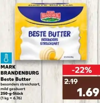 Kaufland MARK BRANDENBURG Beste Butter 250 g Stück Angebot