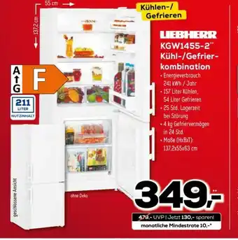 Euronics XXL Liebherr KGW1455-2 Kühl/Gefrierkombination Angebot