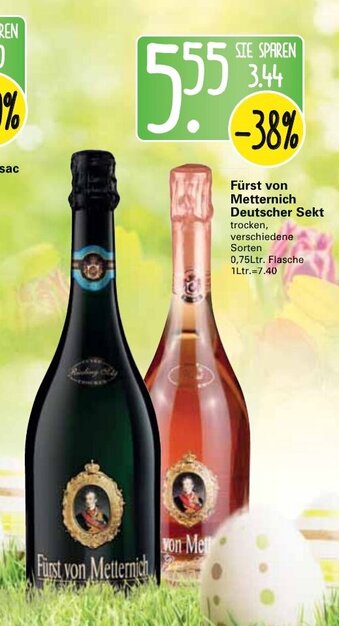 WEZ Fürst von Metternich Deutscher Sekt 0,7L Angebot