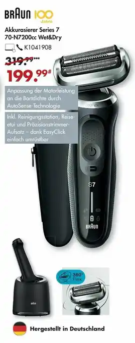 Galeria Braun Akkurasierer Series 7 70-N7200cc Wet&Dry Angebot