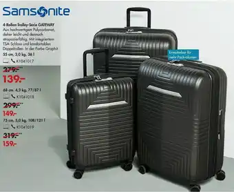 Galeria Samsonite 4 Rollen Trolley Serie Gateway Angebot