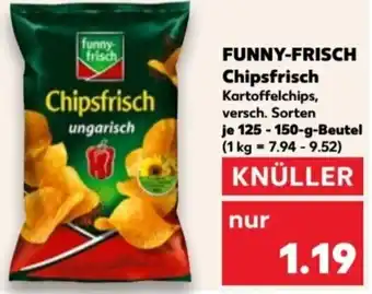 Kaufland FUNNY-FRISCH Chipsfrisch 125-150 g Beutel Angebot