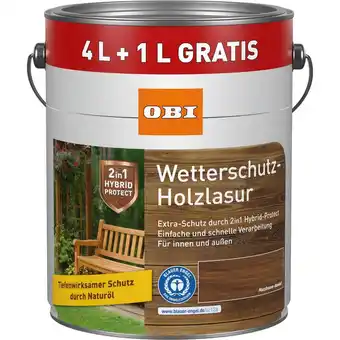 OBI Obi wetterschutz holzlasur 2in1 nussbaum dunkel 5 l Angebot