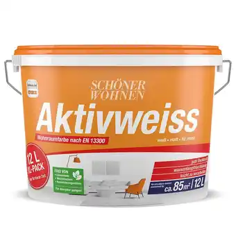 OBI Schöner wohnen innenwandfarbe aktivweiss konservierungsmittelfrei matt 12 liter Angebot