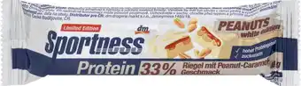 dm drogerie Sportness proteinriegel 33%, peanut caramel geschmack, white edition Angebot