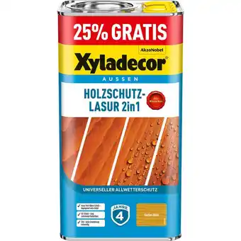 OBI Xyladecor holzschutz-lasur 2in1 5l promo eiche hell matt 4 + 1 l Angebot